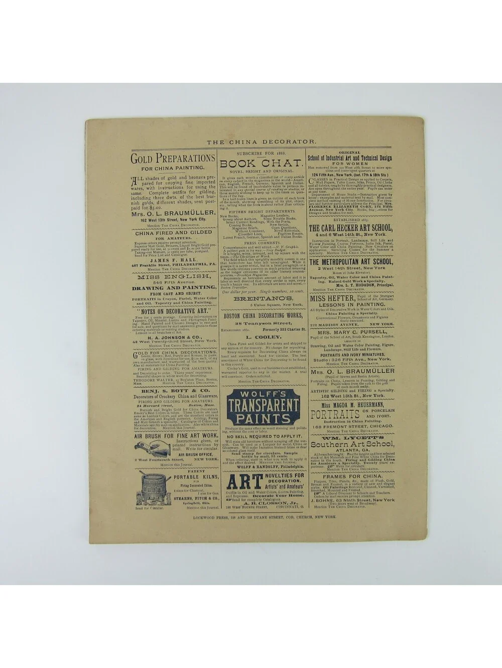 The China Decorator Monthly Journal Pottery Arts Vol 3 No 1 June 1888 Antique